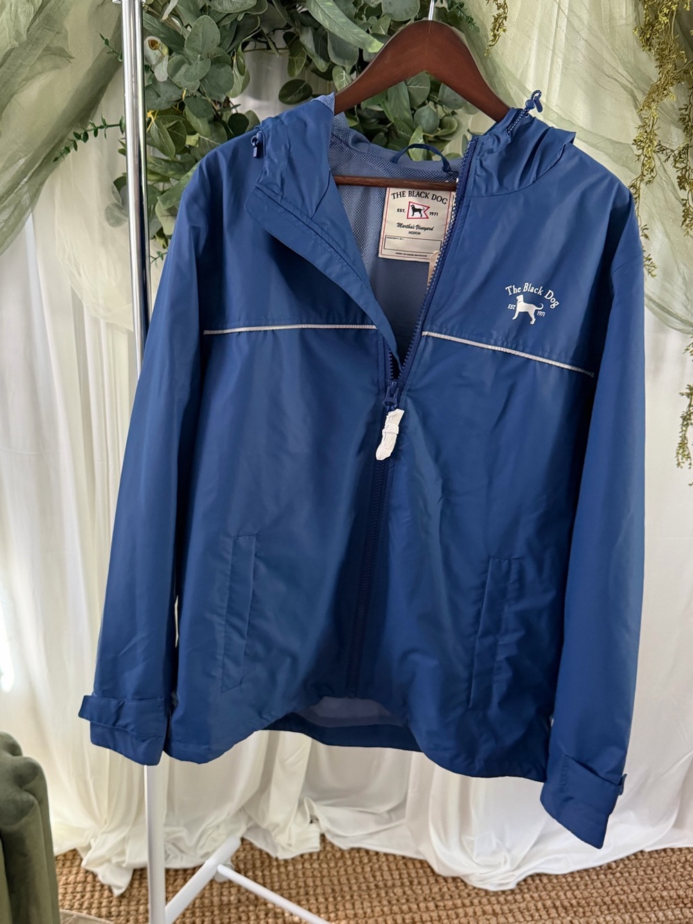 The Black Dog - Men’s Classic Raincoat - Marine Blue